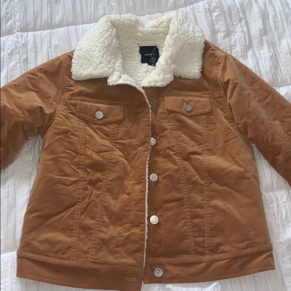 Forever 21 Jackets & Blazers - Tan colored brown jacket with fur inside